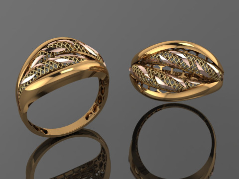 49 七面鳥紙鋳造リング stl 3D プリント モデル 3Dプリントモデル