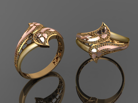 49 七面鳥紙鋳造リング stl 3D プリント モデル 3Dプリントモデル