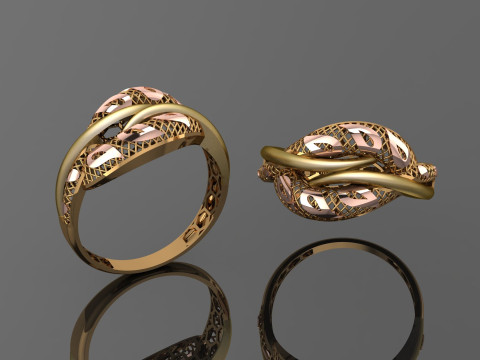 49 七面鳥紙鋳造リング stl 3D プリント モデル 3Dプリントモデル