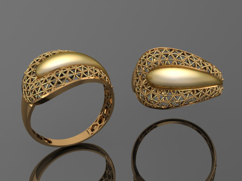 49 七面鳥紙鋳造リング stl 3D プリント モデル 3Dプリントモデル