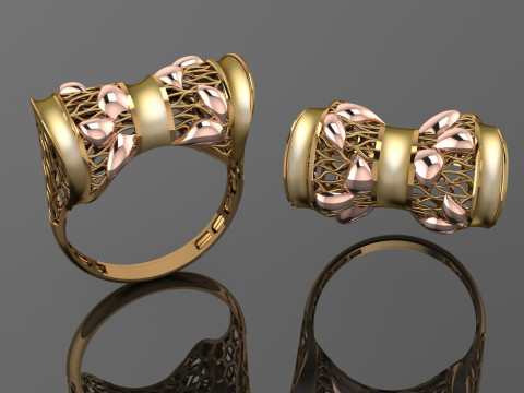 49 七面鳥紙鋳造リング stl 3D プリント モデル 3Dプリントモデル