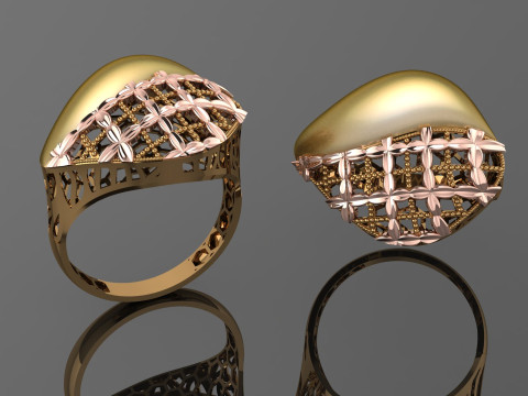 49 七面鳥紙鋳造リング stl 3D プリント モデル 3Dプリントモデル