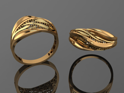 49 七面鳥紙鋳造リング stl 3D プリント モデル 3Dプリントモデル