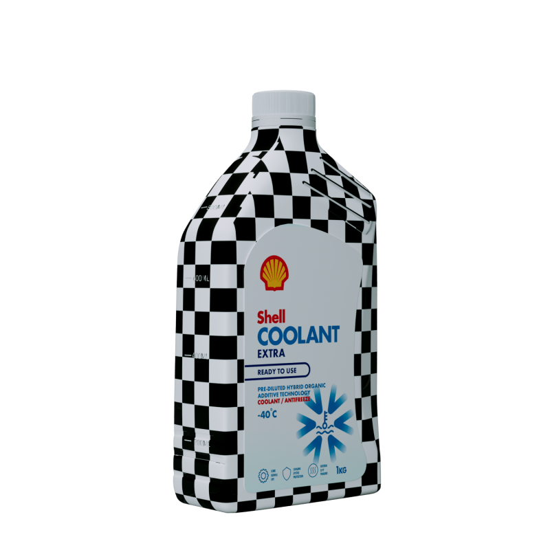 Shell antifreeze coolant long-life 1kg 3D Model .c4d .max .obj .3ds .fbx .stl .blend 