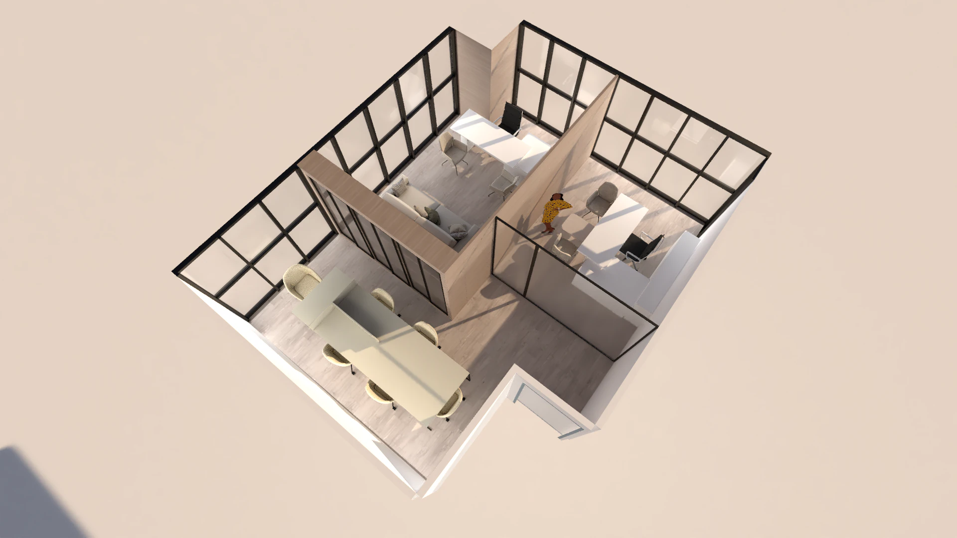 Office 3D Model .c4d .max .obj .3ds .fbx .stl .blend 