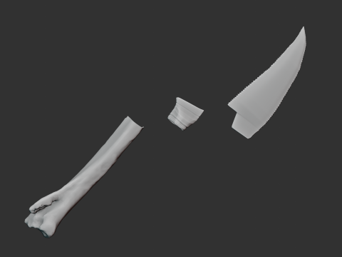 Bilah Batu Primitif Model 3D