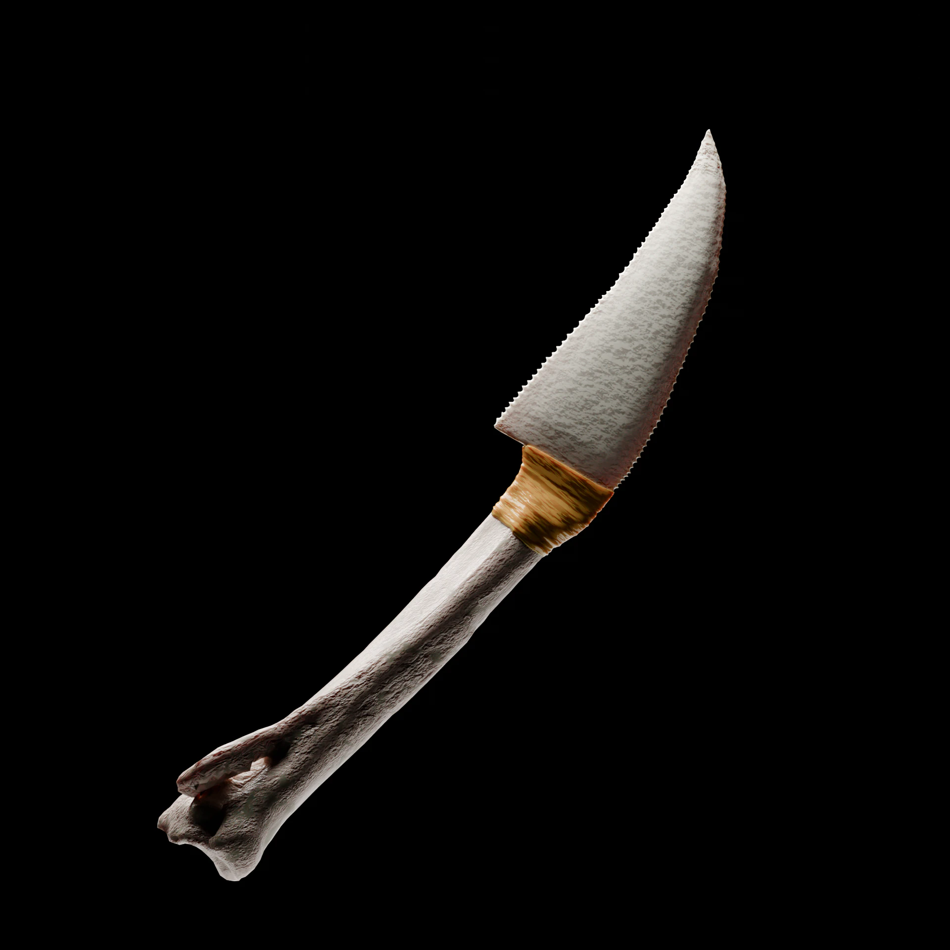 Primitive Stone Blade 3D Model .c4d .max .obj .3ds .fbx .stl .blend 