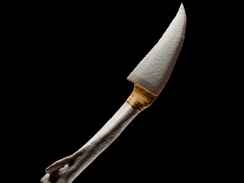 İlkel Taş Bı&ccedil;ak 3D Model