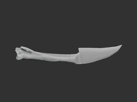 Primitive Stone Blade 3D Model