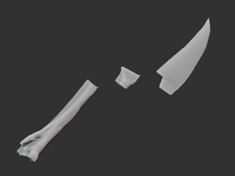 Primitive Stone Blade 3D Model