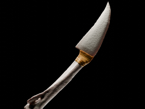 Bilah Batu Primitif Model 3D