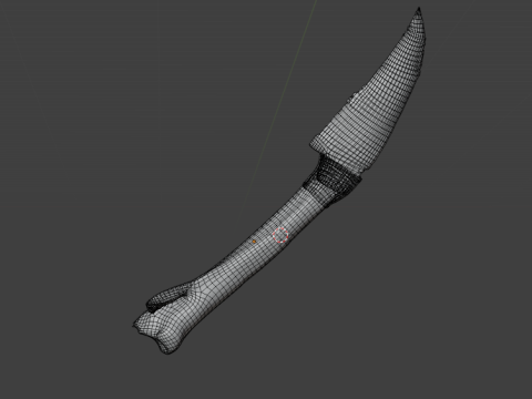 Bilah Batu Primitif Model 3D