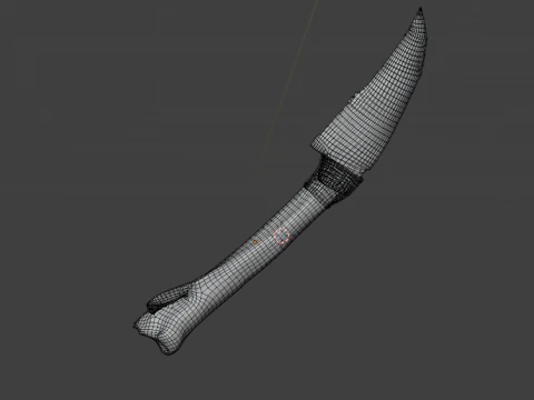 Primitive Stone Blade 3D Model