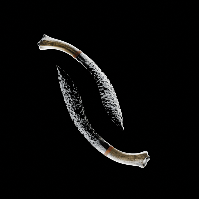 Obsidian blade 3D Model .c4d .max .obj .3ds .fbx .stl .blend 