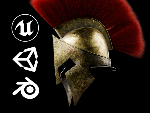 Spartalı kask 3D Model