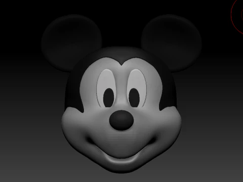 Classic Toon Mouse Head Stylized Character Sculpt 3D Model