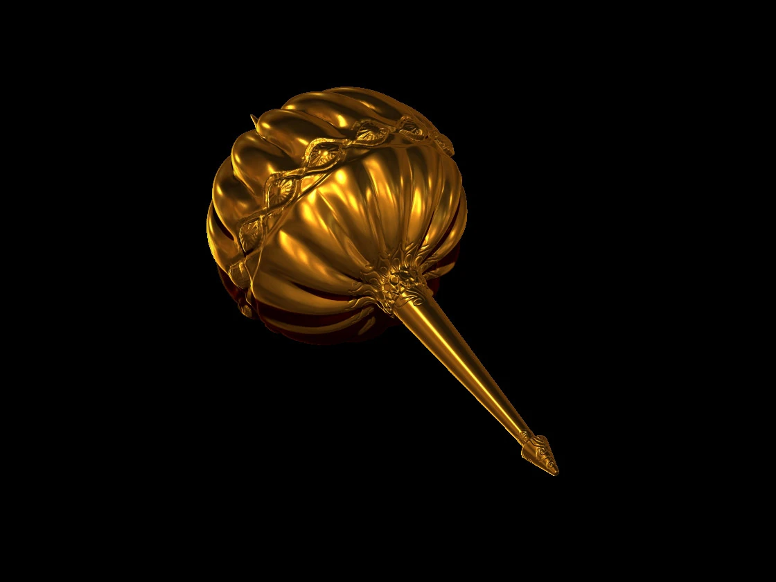 Royal Golden Gada Print Ready Model 3D Model .c4d .max .obj .3ds .fbx .stl .blend 