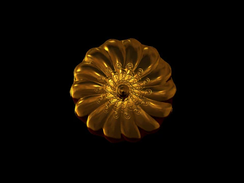 Royal Golden Gada Print Ready Model 3D Model