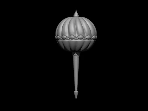 Royal Golden Gada Print Ready Model 3D Model