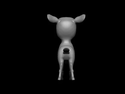 Stylized Young Goat 3D Model