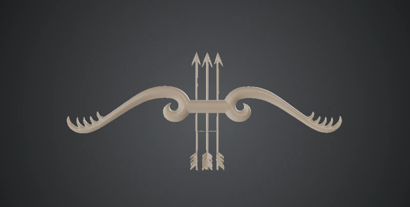 खाटू श्याम जी तीन बाण निशान मॉडल 3D मॉडल .c4d .max .obj .3ds .fbx .stl .blend 