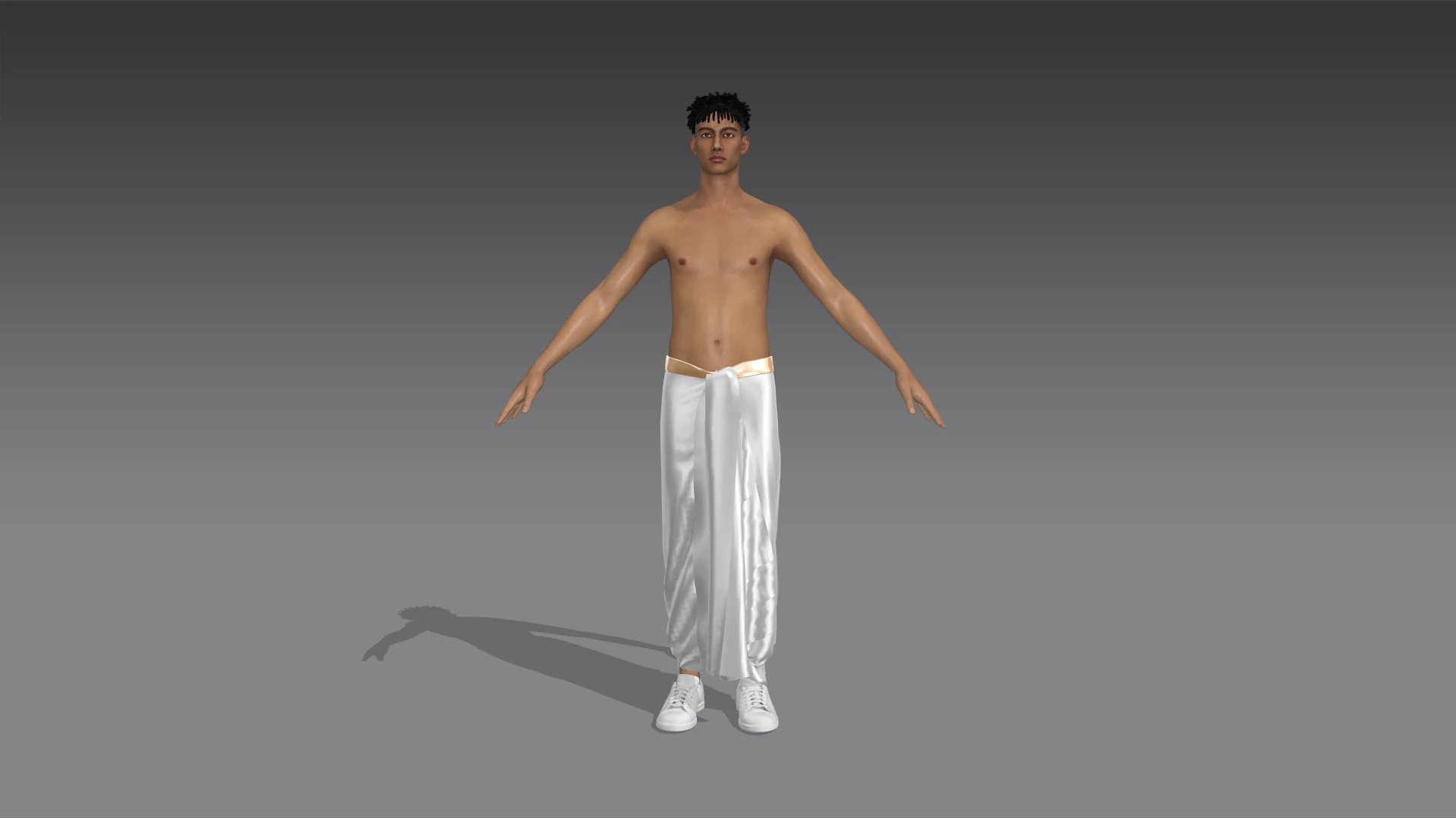 Realistic Traditional Dhoti 3D Model .c4d .max .obj .3ds .fbx .stl .blend 