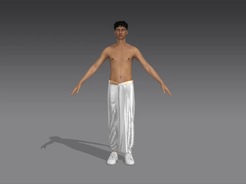 Realistic Traditional Dhoti 3D Model
