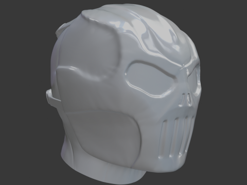 骷髅面具逼真 3D 可打印恐怖角色扮演 STL 3D 模型
