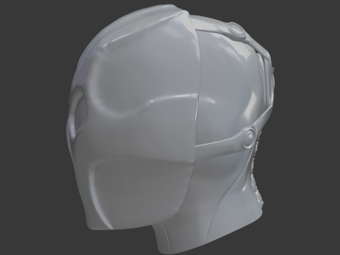 骷髅面具逼真 3D 可打印恐怖角色扮演 STL 3D 模型