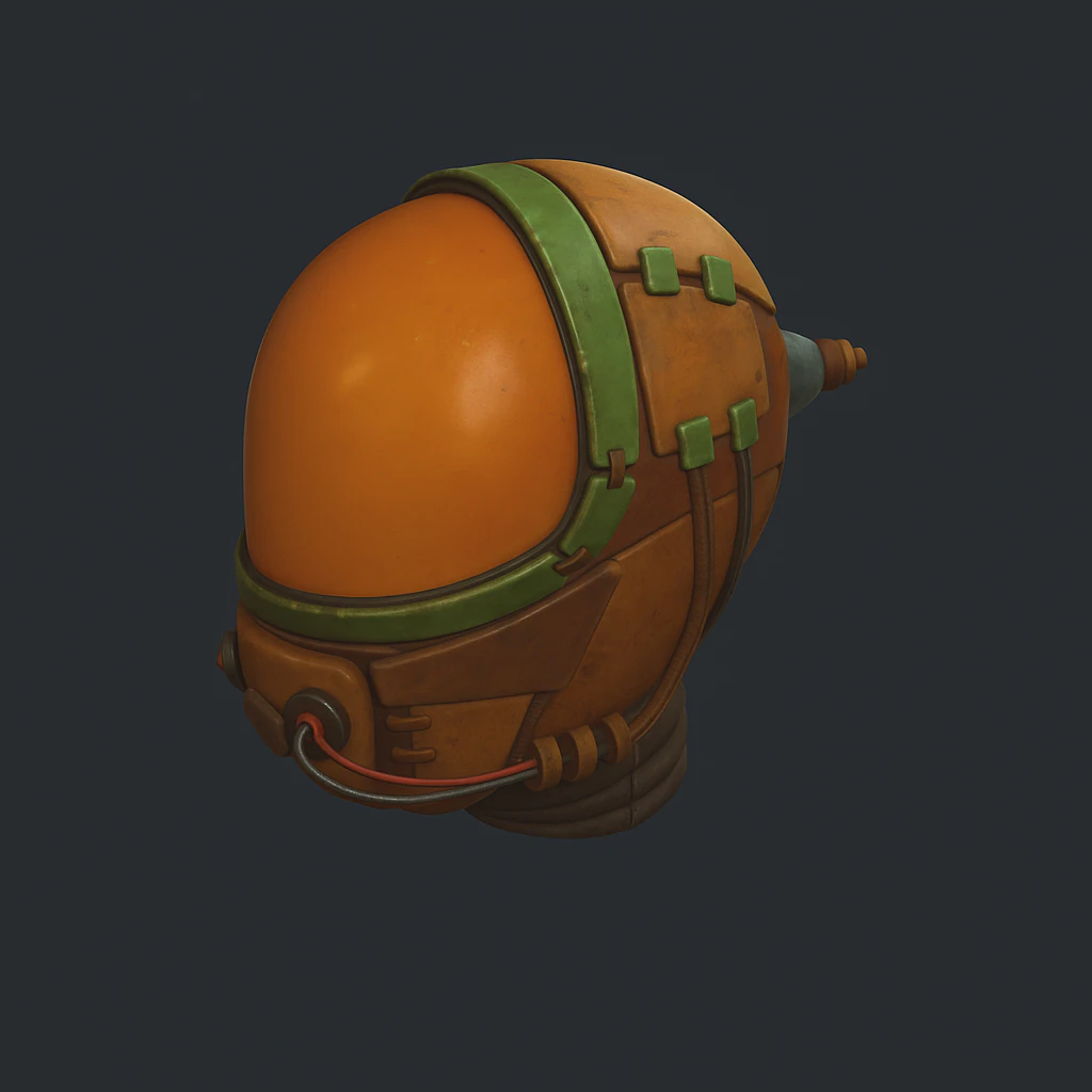 Sci-Fi Helmet Futuristic 3D Printable Armor Cosplay STL 3D Model .c4d .max .obj .3ds .fbx .stl .blend 