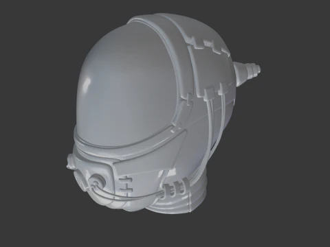Sci-Fi Helmet Futuristic 3D Printable Armor Cosplay STL 3D Model