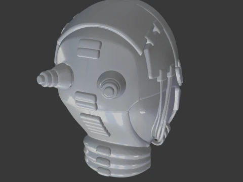 Sci-Fi Helmet Futuristic 3D Printable Armor Cosplay STL 3D Model