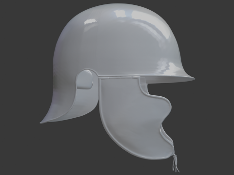 로마 스타일 헬멧 고대 전사 3D 인쇄 가능 STL 3D 모델