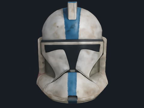 1단계 클론 기병 헬멧 스타워즈 3D 인쇄 가능 STL 3D 모델