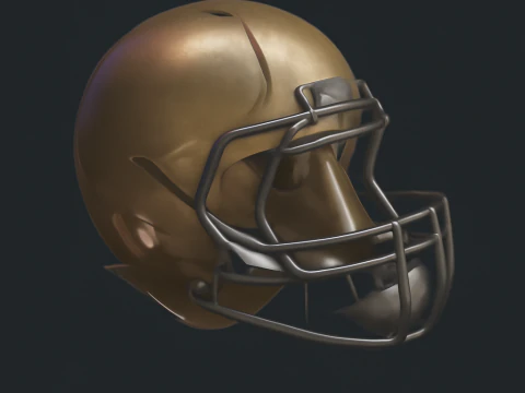 Helm Sepak Bola Amerika STL Olahraga Cetak 3D Realistis Model 3D