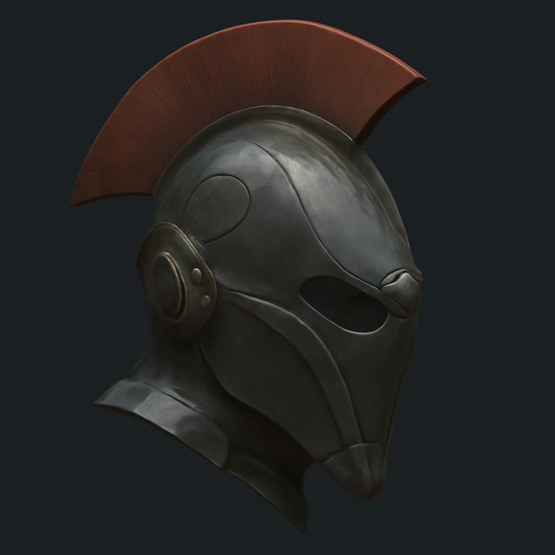 Spartan Helmet Ancient Warrior Greek 3D Printable STL 3D Model .c4d .max .obj .3ds .fbx .stl .blend
