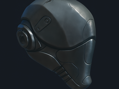 Sci-Fi Helmet 2 Futuristic Warrior 3D Printable Armor Helmet STL 3D Model