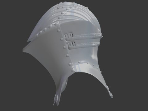 Capacete de justa medieval Knight Armor 3D para impressão STL Modelo 3D