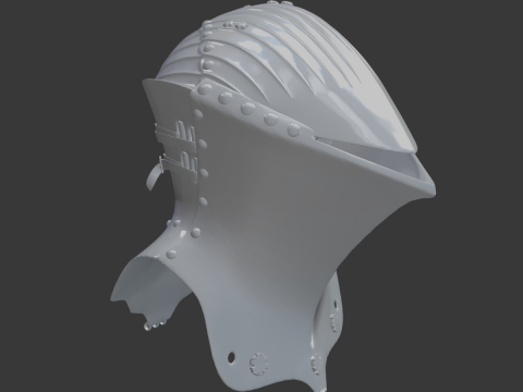 Capacete de justa medieval Knight Armor 3D para impressão STL Modelo 3D