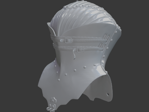 Capacete de justa medieval Knight Armor 3D para impressão STL Modelo 3D