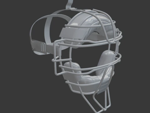 M&aacute;scara facial para coletores de beisebol Capacete esportivo protetor para impress&atilde;o em 3D STL Modelo 3D
