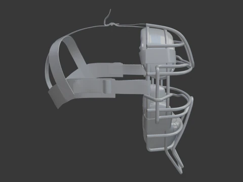 M&aacute;scara facial para coletores de beisebol Capacete esportivo protetor para impress&atilde;o em 3D STL Modelo 3D