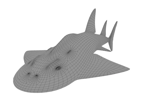 Bowmouth guitarfish 3D Model