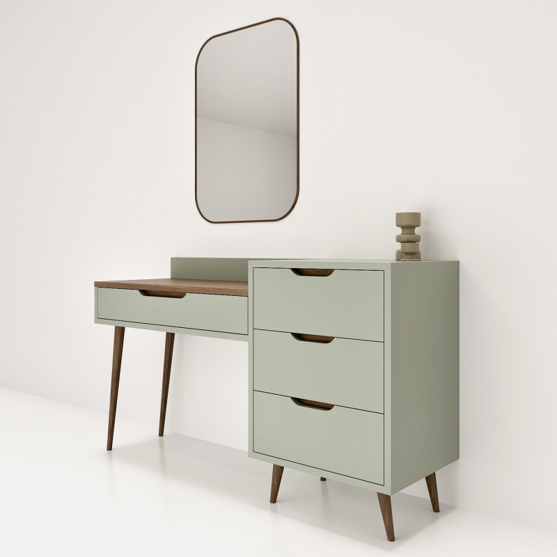 Ensemble de coiffeuse moderne avec miroir, versions crème menthe Modèle 3D .c4d .max .obj .3ds .fbx .stl .blend 
