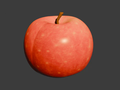 Реализм Яблоко 3D Модель