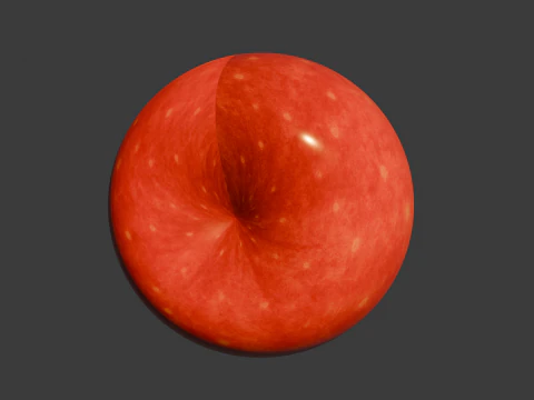 Реализм Яблоко 3D Модель