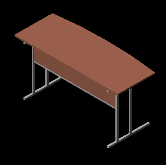 Desk 2006ACAD 3D Model .c4d .max .obj .3ds .fbx .stl .blend 