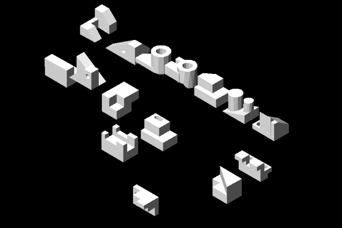 Random 3d objects in autocad 2006 2 3D Model .c4d .max .obj .3ds .fbx .stl .blend 