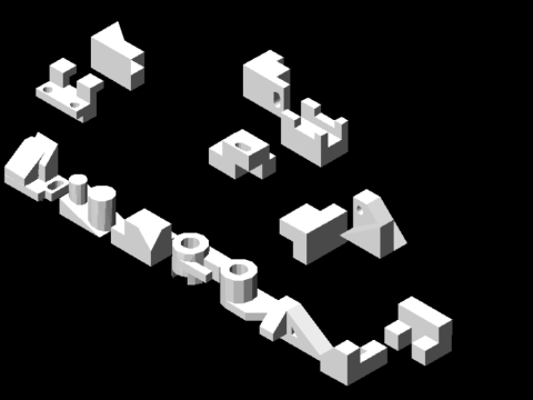 Random 3d objects in autocad 2006 2 3D Model