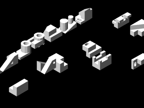 Random 3d objects in autocad 2006 2 3D Model